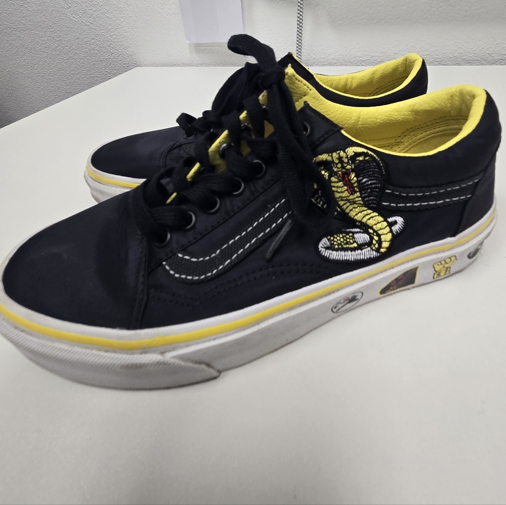 Vans x Cobra Kai Old Skool Sneakers Black & Yellow Karate Kid Collab
